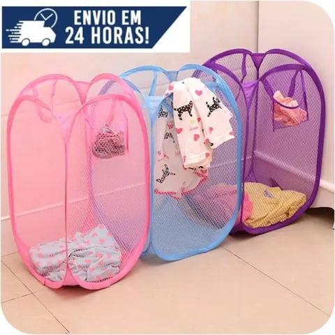 Cesto de roupa dobrável grande - foto 1