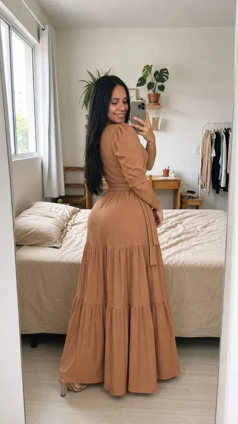 Vestido longo canelado - foto 2