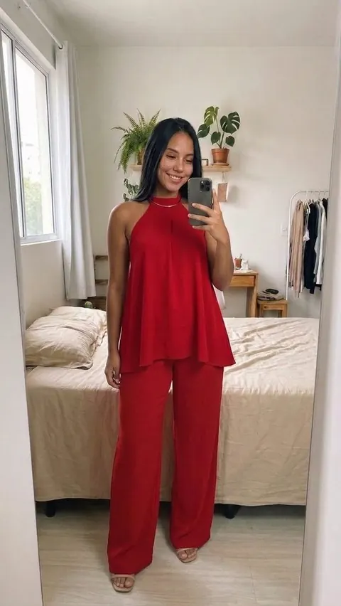 Conjunto frente única vermelho - foto 1